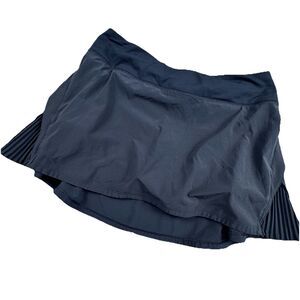Lululemon Play Off The Pleats Skort Women 6 Black Tennis Gym Performance